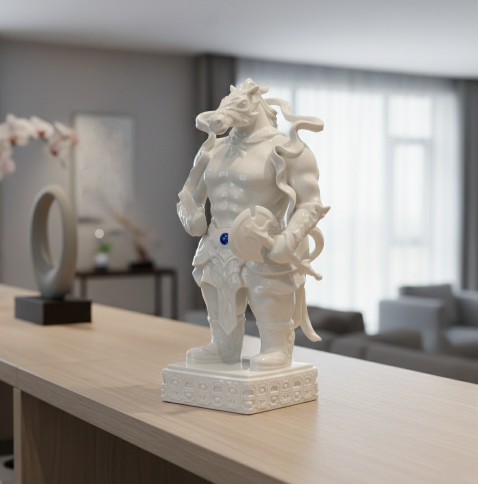 常勝 馬年生肖擺件 象徵勝利與堅定意志的瓷器藝術品 居家生活