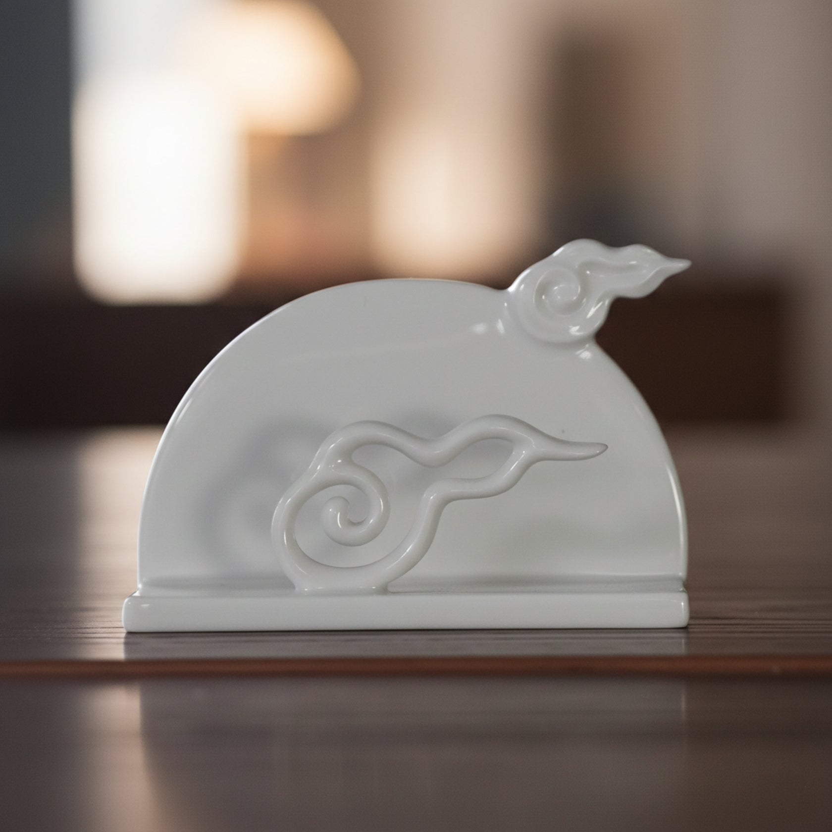 雲遊 名片座 八方新氣 白瓷 雲朶 居家生活 辦公室擺件