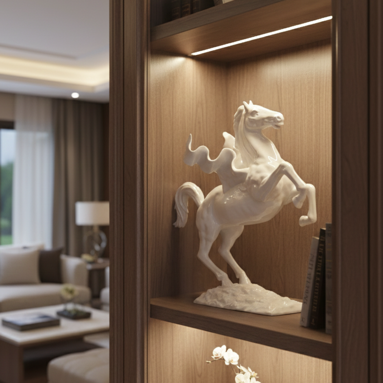 白瓷飛馬藝術擺飾,象徵馬到成功與突破蛻變 居家生活 馬年禮物