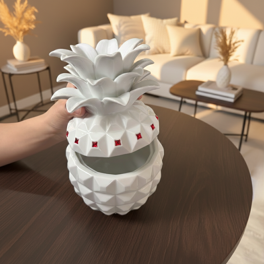 八方新氣 瓷器 送禮 福旺滿堂 陶瓷 收納罐 瓷罐 傳家寶 擺飾 禮物 糖果盒 鳳梨