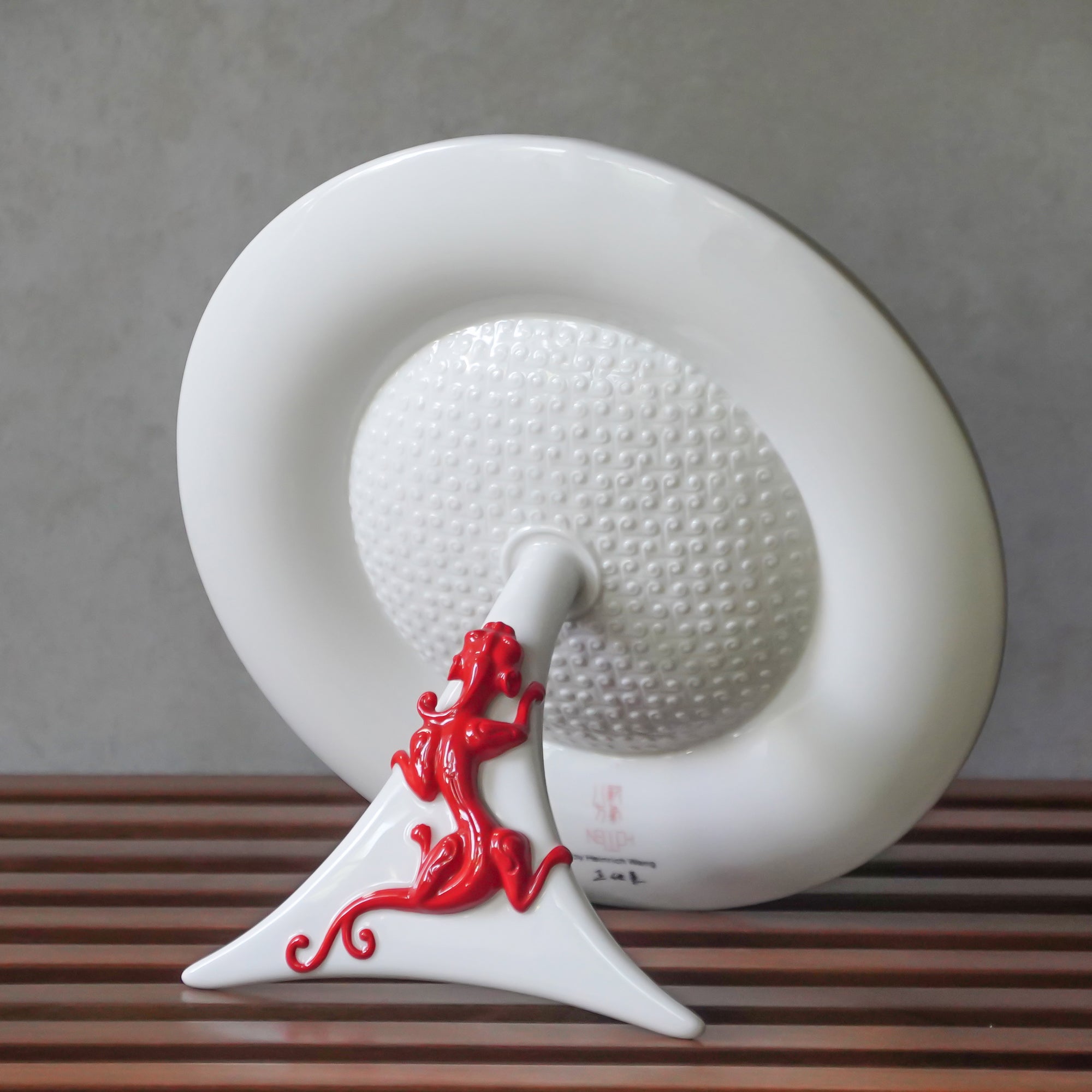 八方新氣 瓷器 紅色夢圓 陶瓷擺件 王俠軍 花器 花瓶 造形花瓶