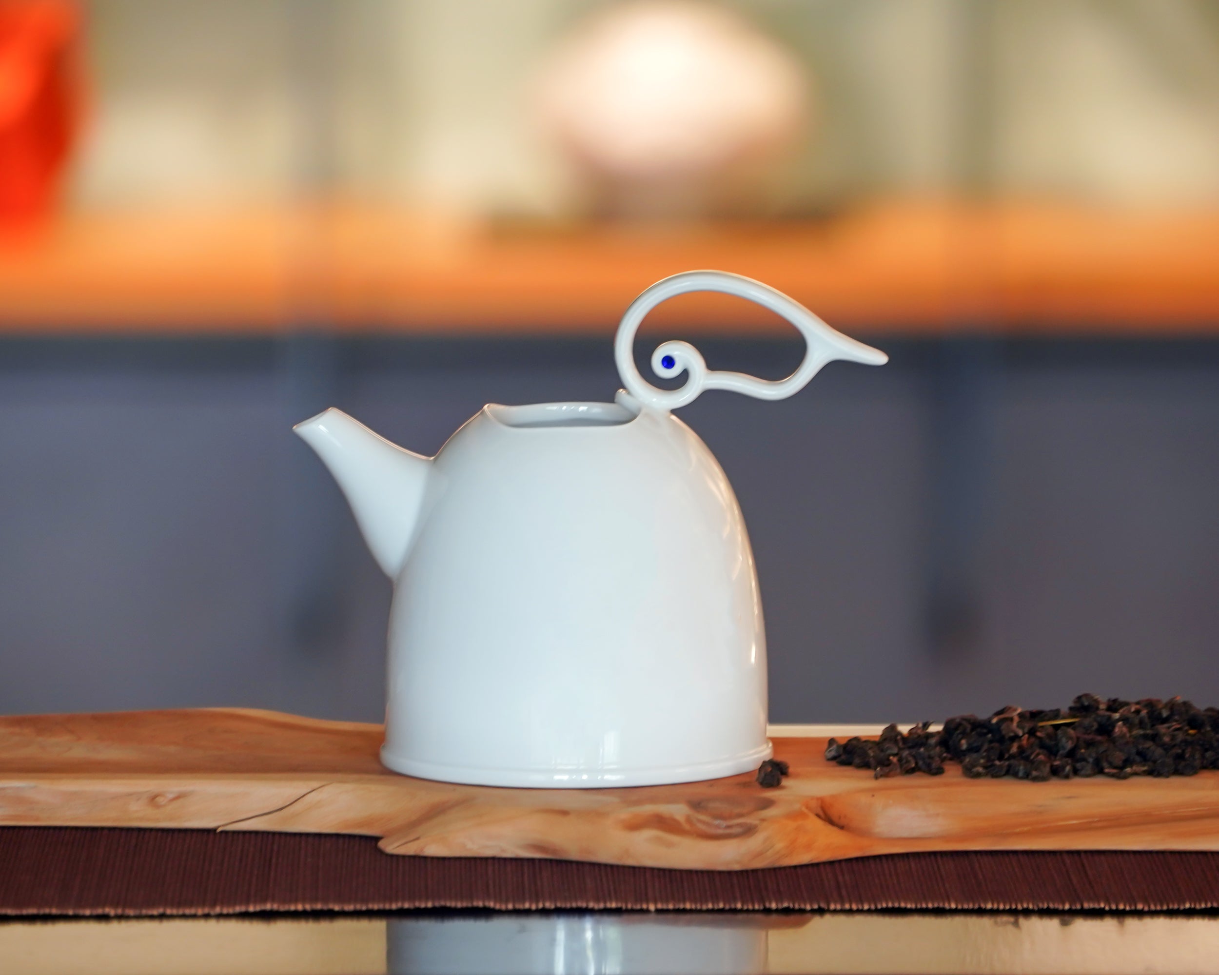 雲享茶壺|純白瓷壺搭配雲形茶杯|中秋送禮高端瓷器推薦