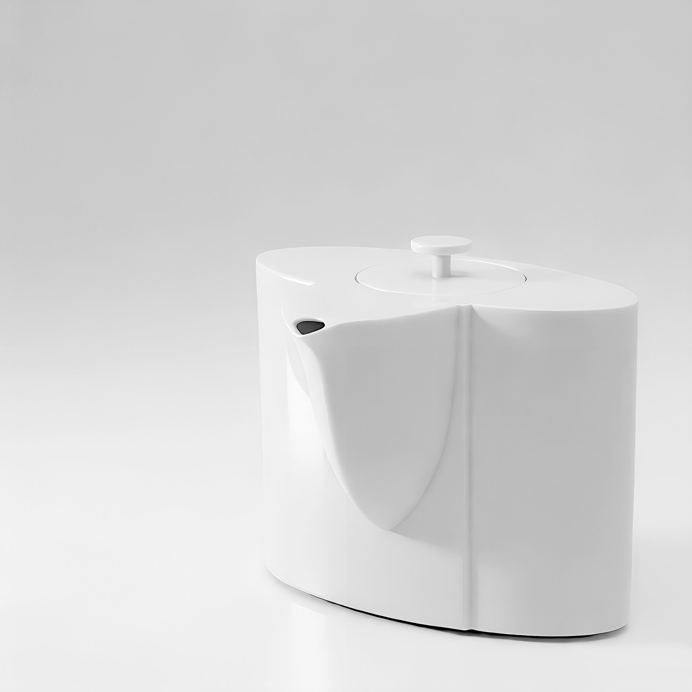 八方新氣 隱士 白瓷 亮面 白色 茶具 茶器 造形壺