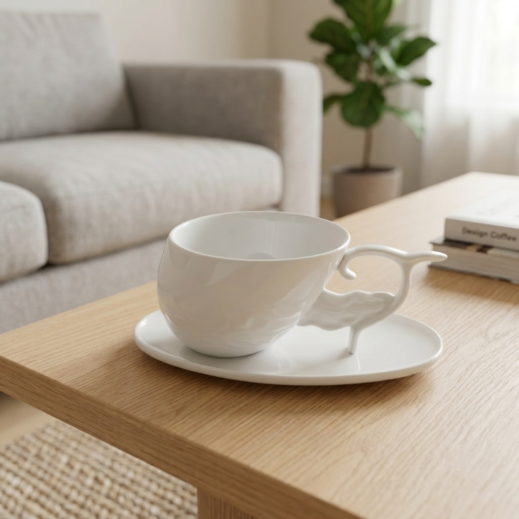 八方新氣 風舞 造形杯 茶杯 瓷器 白瓷 杯盤組