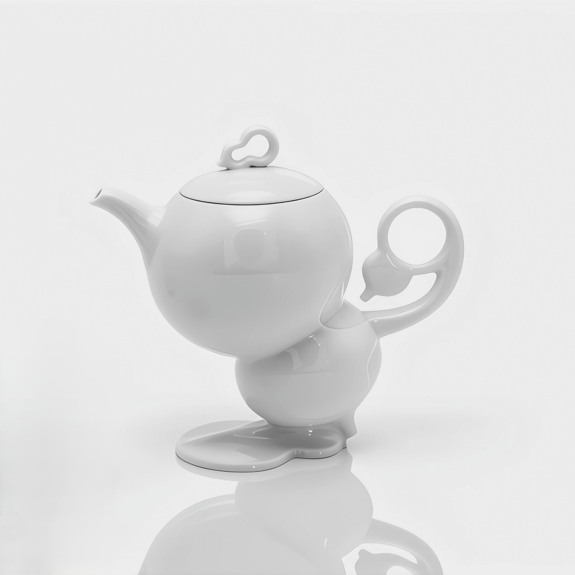 秋躍幸福 八方新氣 藝術造形杯 壺 葫蘆 白瓷 茶具組 荼器 居家生活