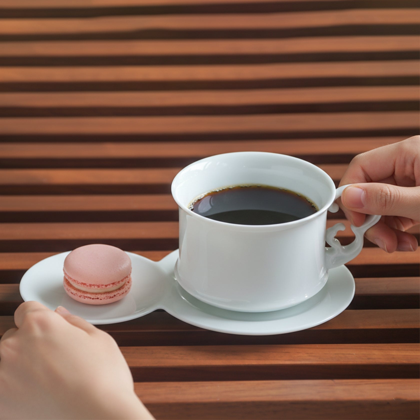 海洋 咖啡杯組 八方新氣白瓷器 茶具茶杯 咖啡杯盤組 送禮 杯子 把手 白色 杯盤組 白瓷