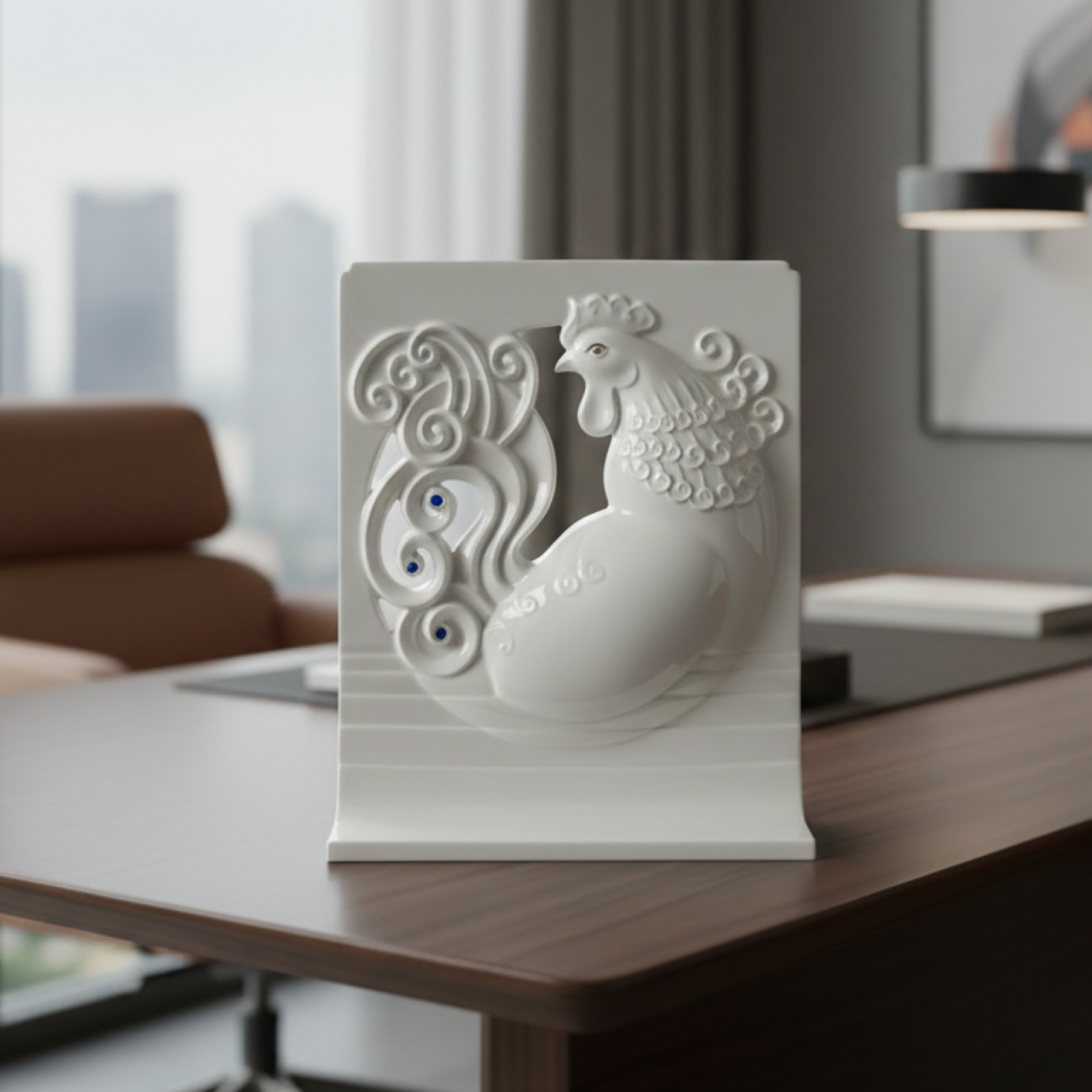 八方新氣 雞 百事大吉 瓷偶 瓷器 擺飾 白瓷 禮物 生肖雞 居家生活