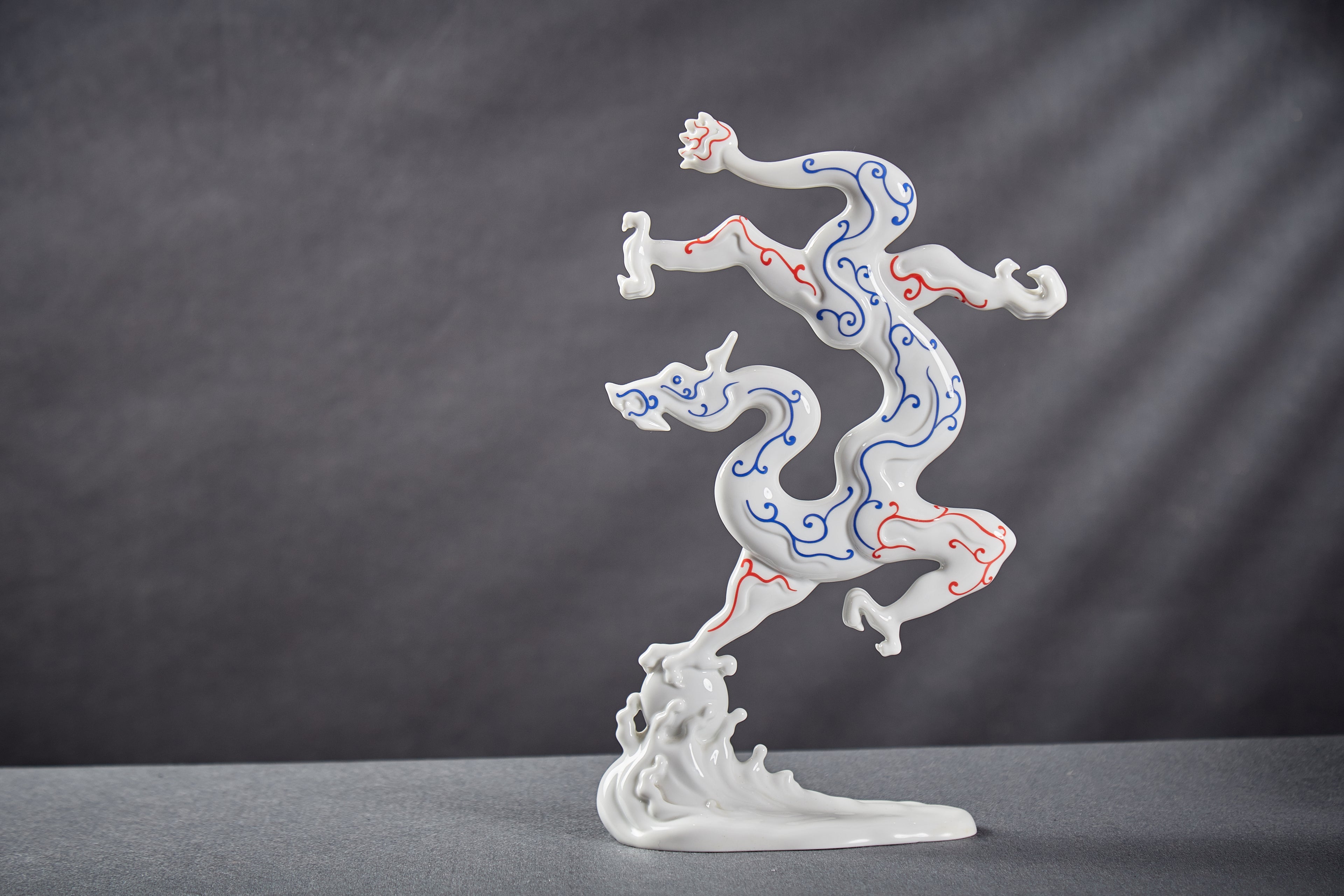 竹八方新氣 勝券在握 龍 瓷偶 禮物 瓷器 禮盒