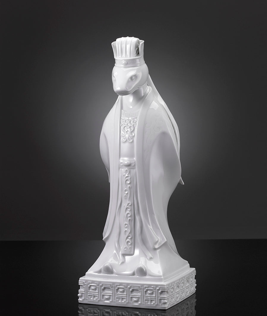 八方新氣 蛇 昂然 瓷偶 瓷器 擺飾 白瓷 禮物 印璽 印章