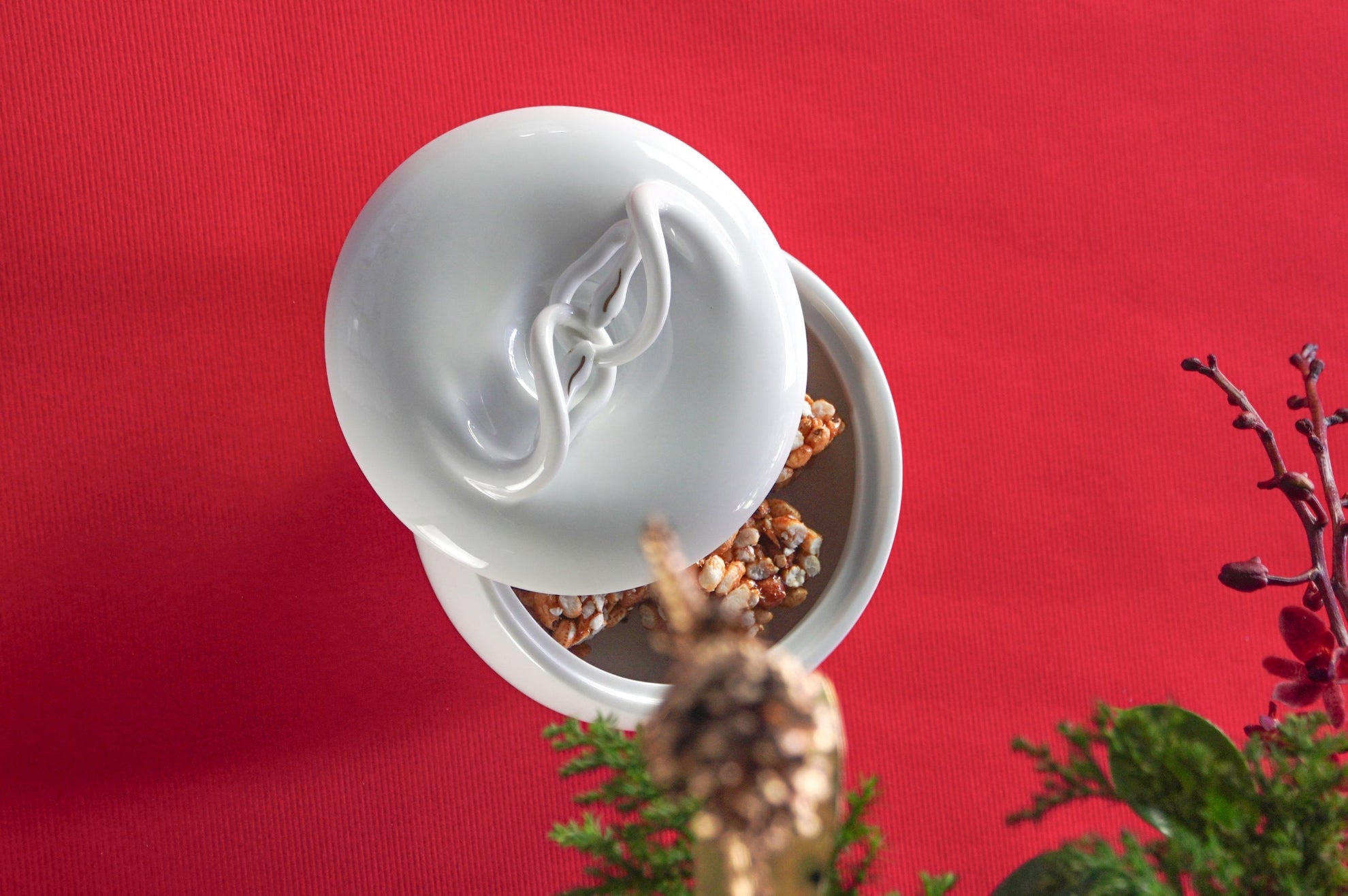 八方新氣 瓷器 送禮 結好圓 蛇 瓜果盒 陶瓷 收納盒 瓷盒 傳家寶 擺飾 禮物