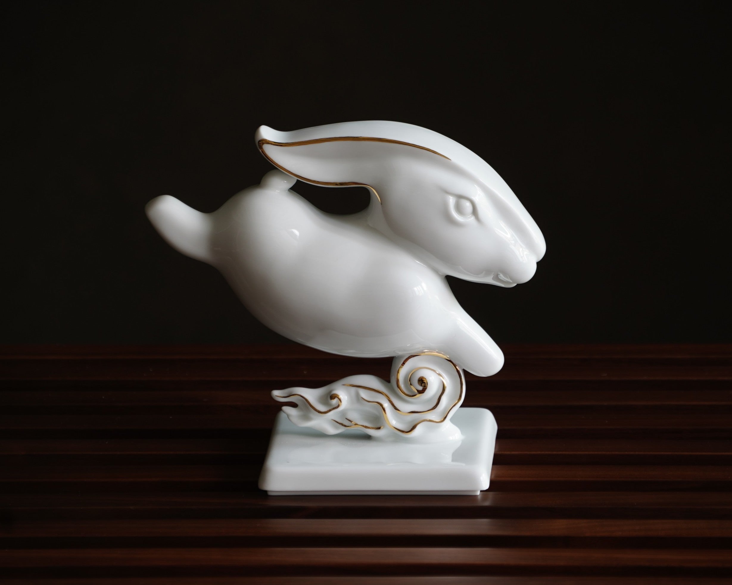 如意如雲 生肖兔瓷偶 瓷器擺飾 居家生活 家飾佈置