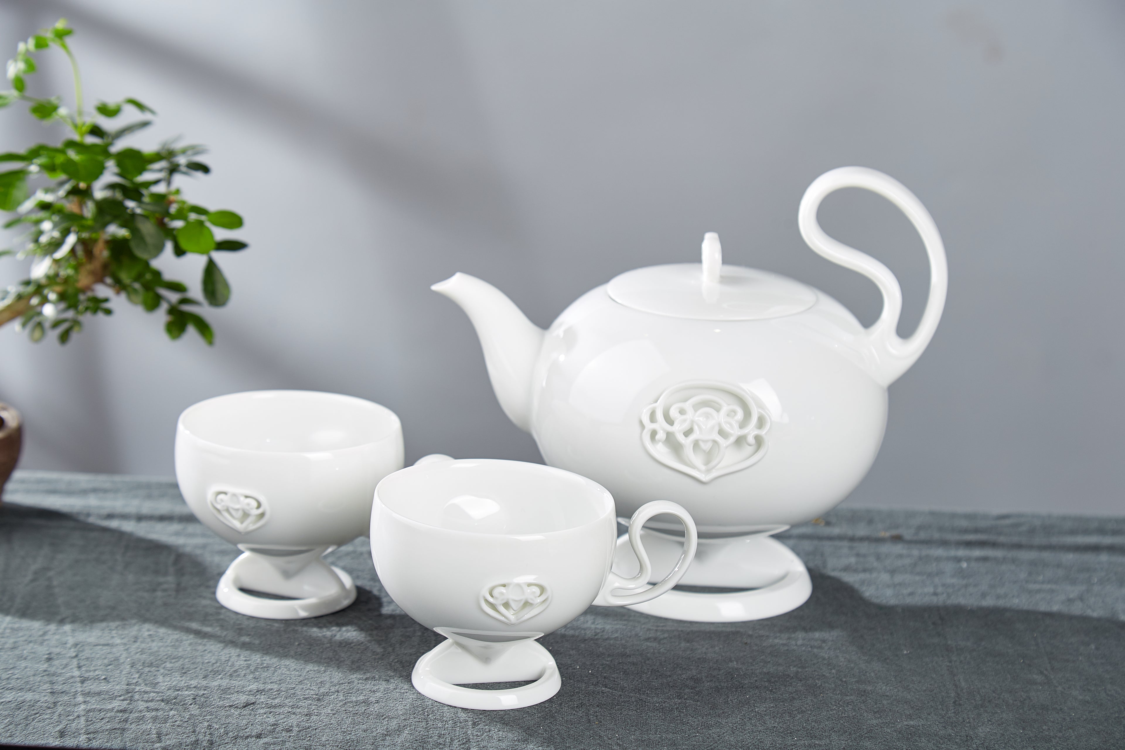 春暖花開茶具一壺兩杯組合|原創春季茶具 適合泡花茶、茶、咖啡