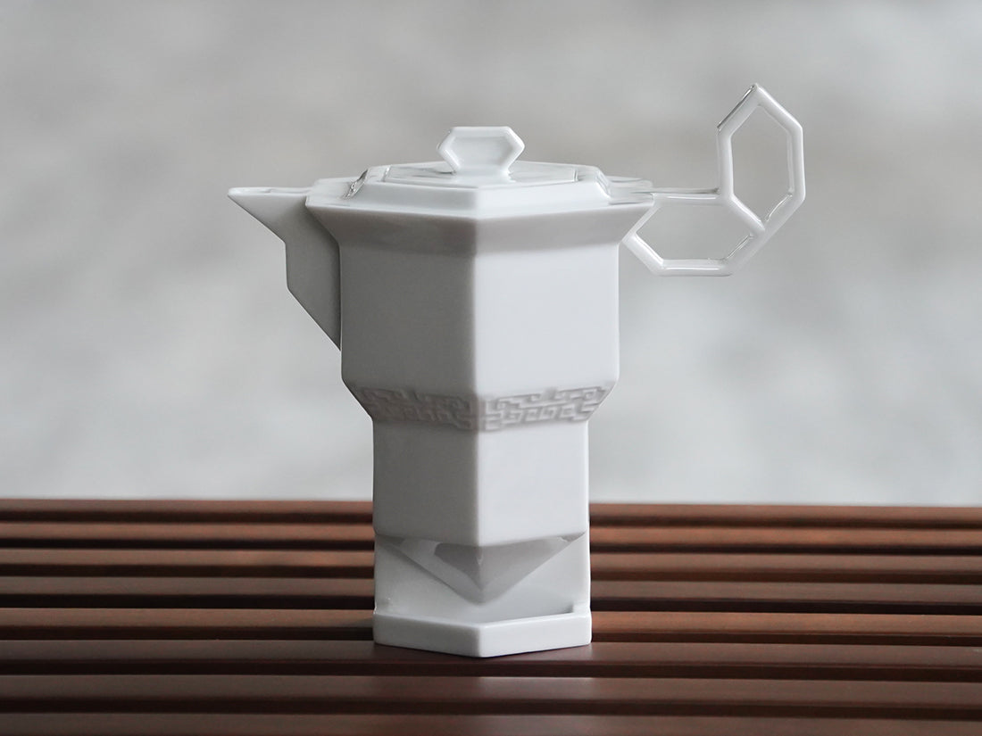 四季豐登系列冬季茶具作品 手把以窗花為靈感精緻底座縷空