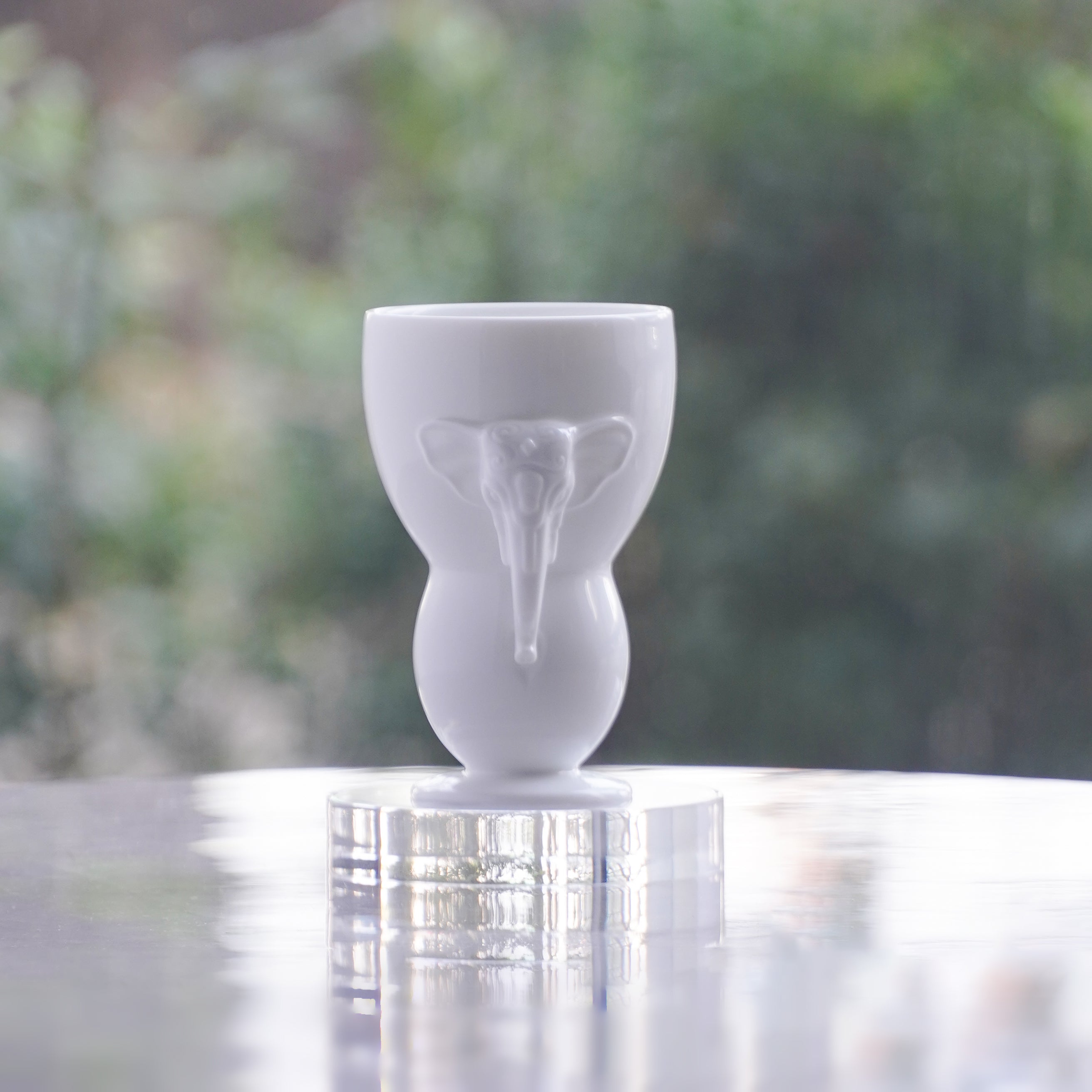 八方新氣 瓷器 送禮 大象 對杯 杯子 白色 居家生活 把手杯