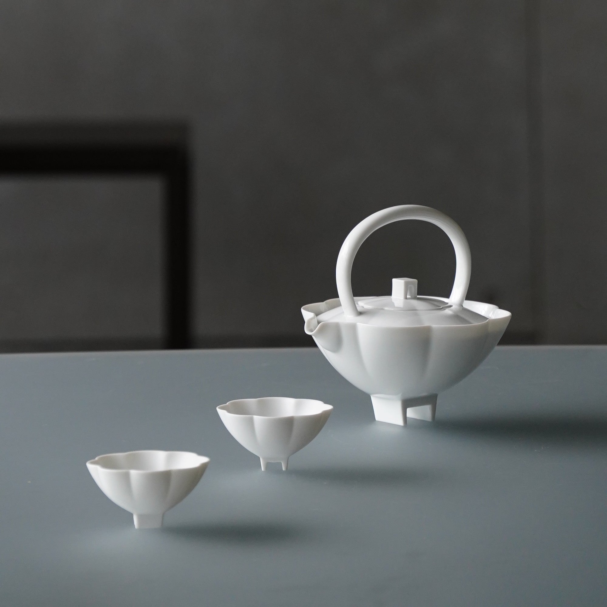 長春 茶具 居家生活 白瓷 壺 杯 霧面白