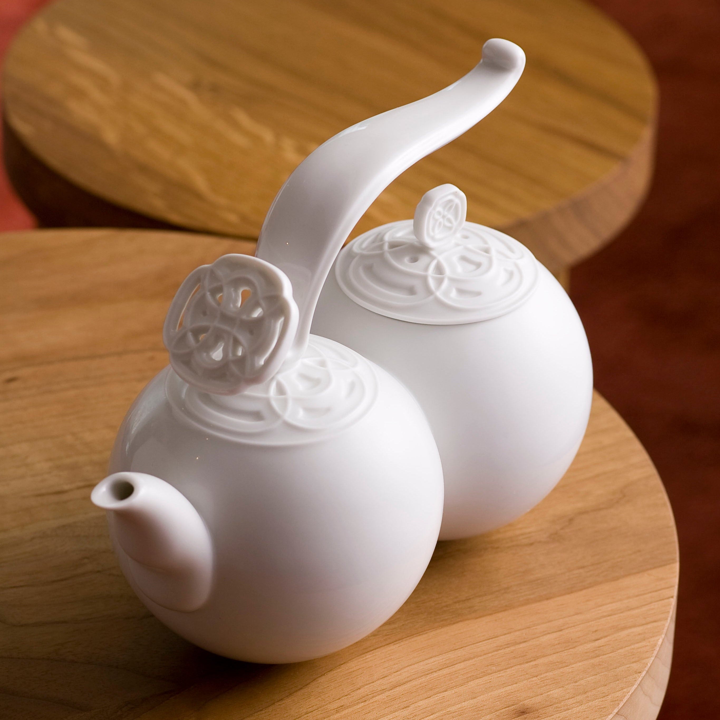 八方新氣 兩相好 造形壺 茶壺 瓷器 白瓷 禮物 瓷壺 茶具