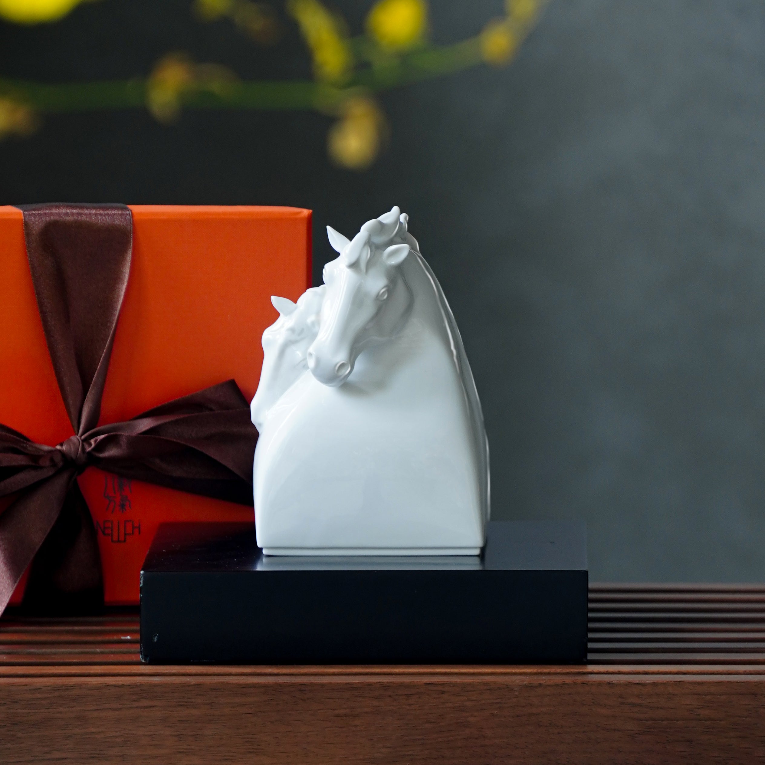 “Together” porcelain horse figurines from the Imperial Seal series with “Forever and Always” inscription