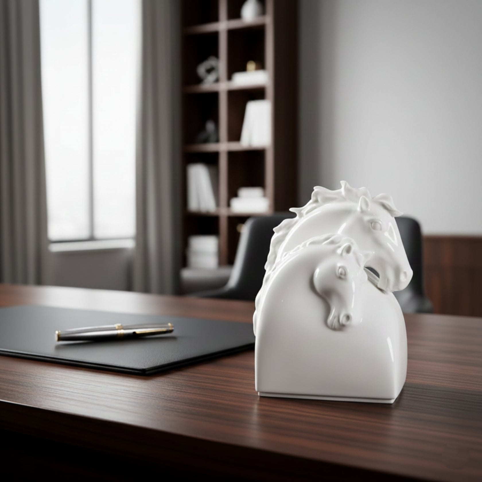 八方新氣《有情》雙馬肖像瓷偶,象徵友誼與共同前行 居家生活