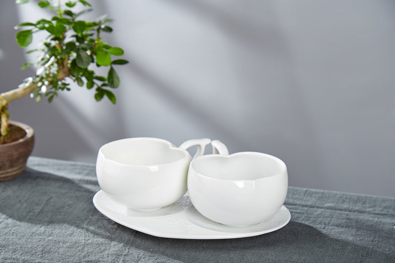 八方新氣 王俠軍 一心一意 對杯 心形 咖啡杯 茶具 茶器 藝術瓷器 創意造形杯