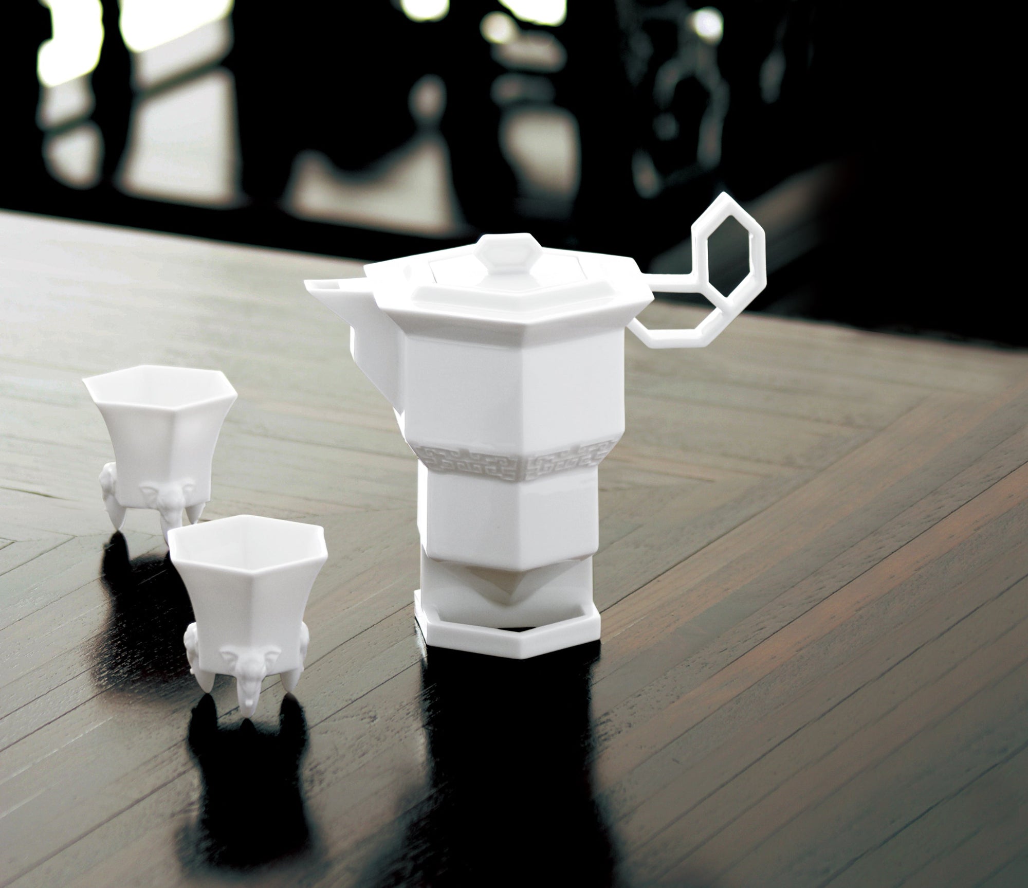 冬昇長春茶具正面展示|八方新氣原創設計瓷器