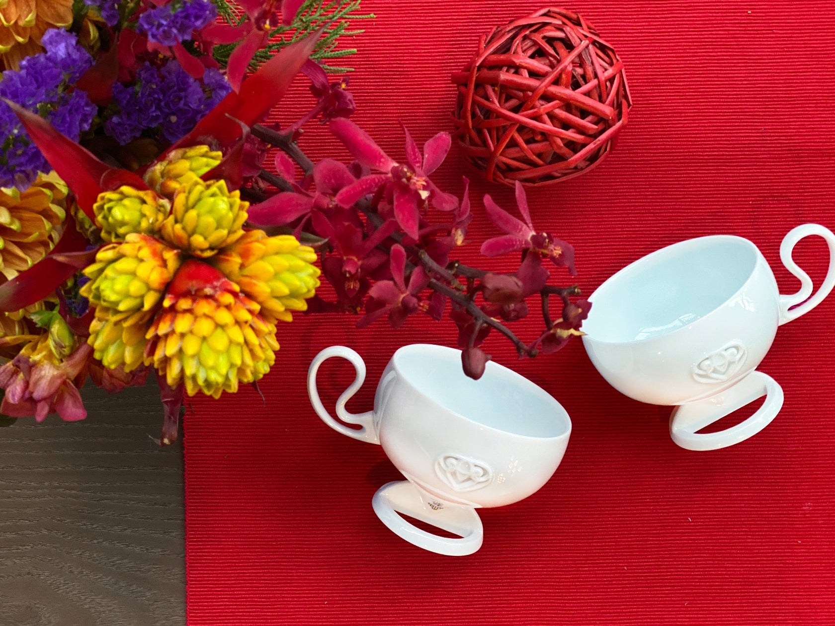 八方新氣 春暖花開 對杯組 茶具 杯子 藝術瓷器