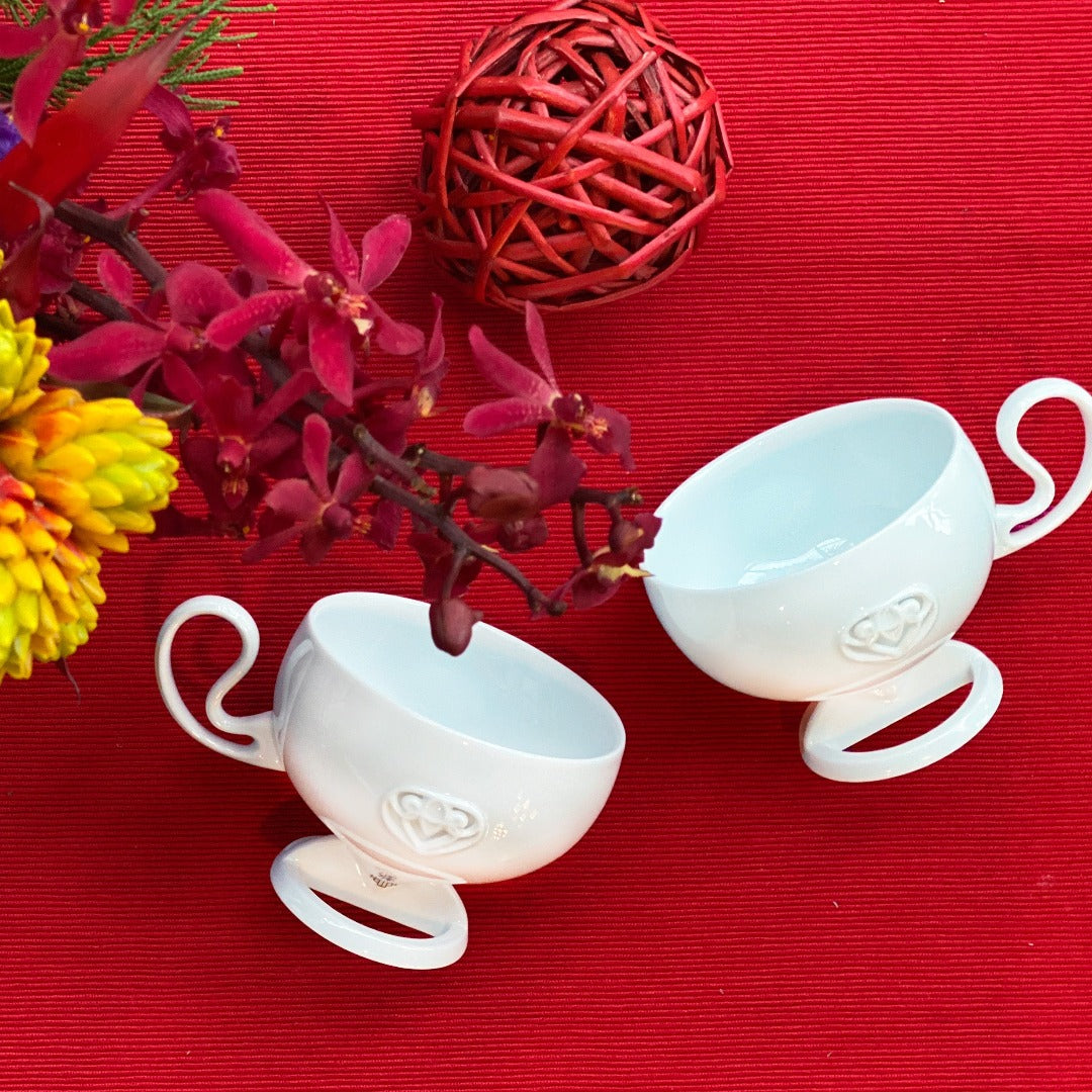 八方新氣 春暖花開 對杯組 藝術瓷器