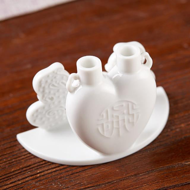 八方新氣 萬事亨通 名片座 瓷器 升遷禮物 白瓷 送禮 禮物 龍 步步高升