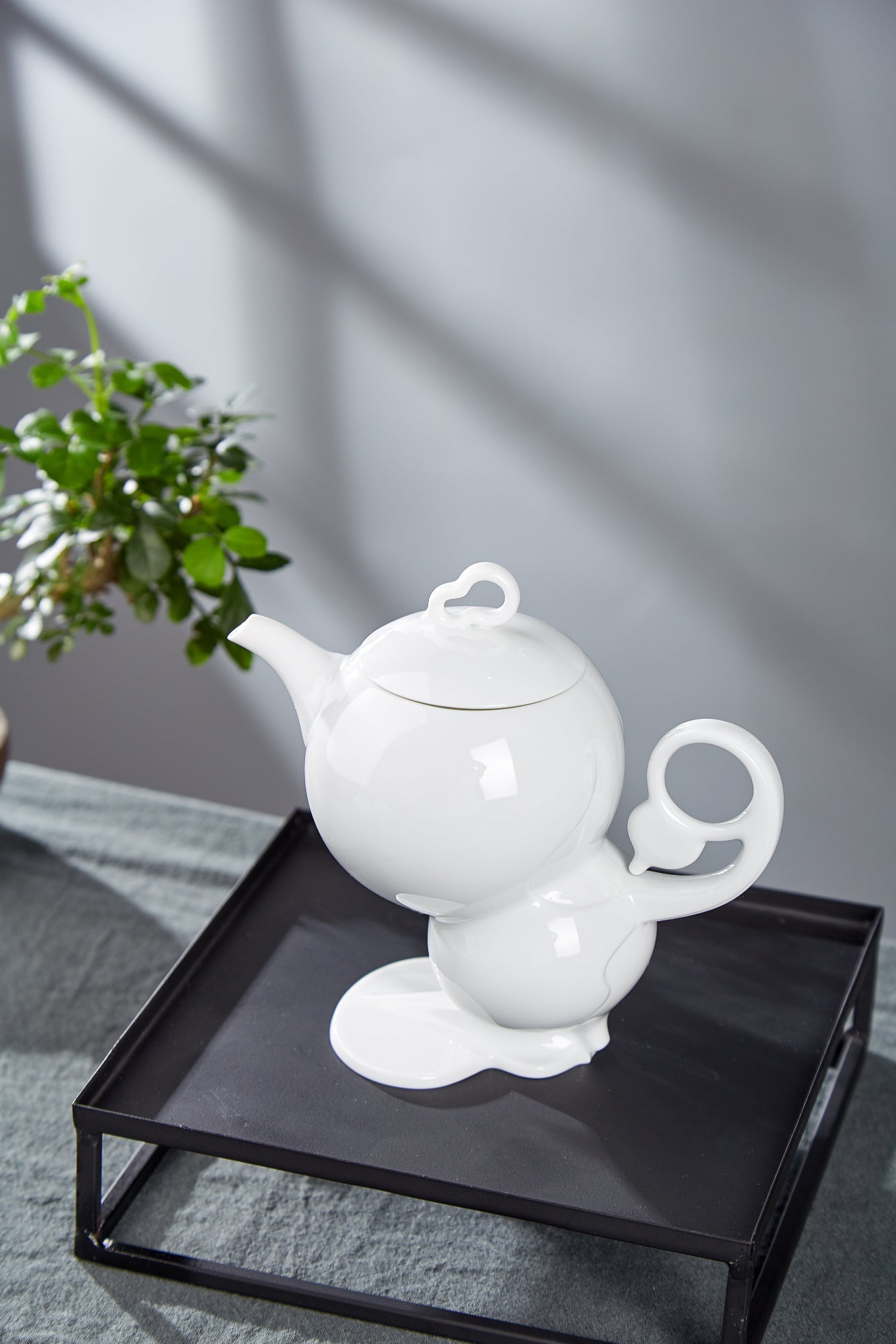 葫蘆造型壺蓋與壺身細節特寫|象徵福氣與秋收