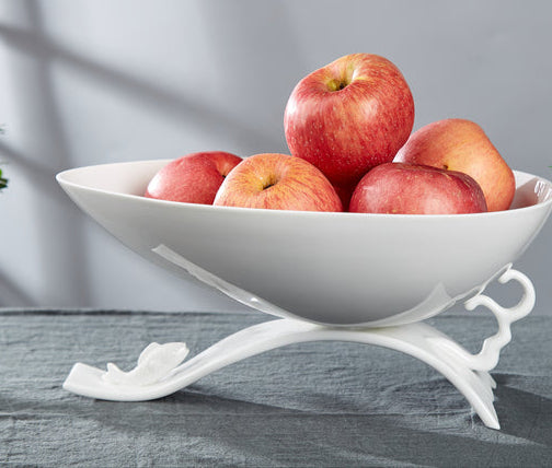 台灣手工白瓷水果盤《滿載》-藝術收藏與贈禮首選