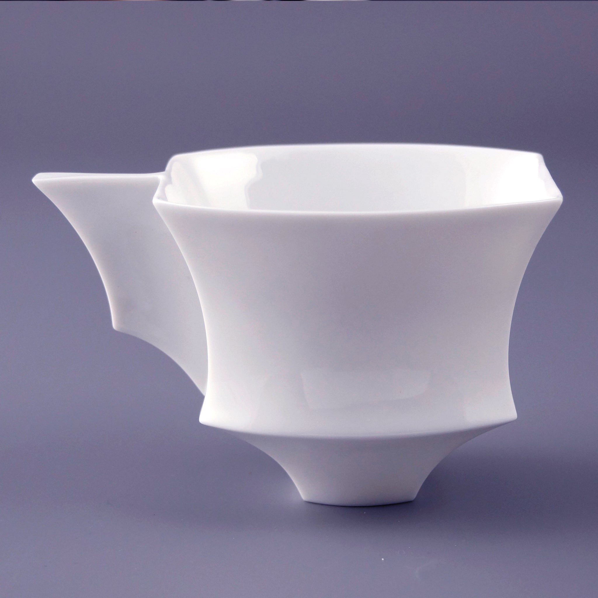 八方新氣 白瓷 王俠軍 帝國記憶 陶瓷 咖啡杯 茶杯 杯盤組 方形 茶具 造形杯 茶器 把手