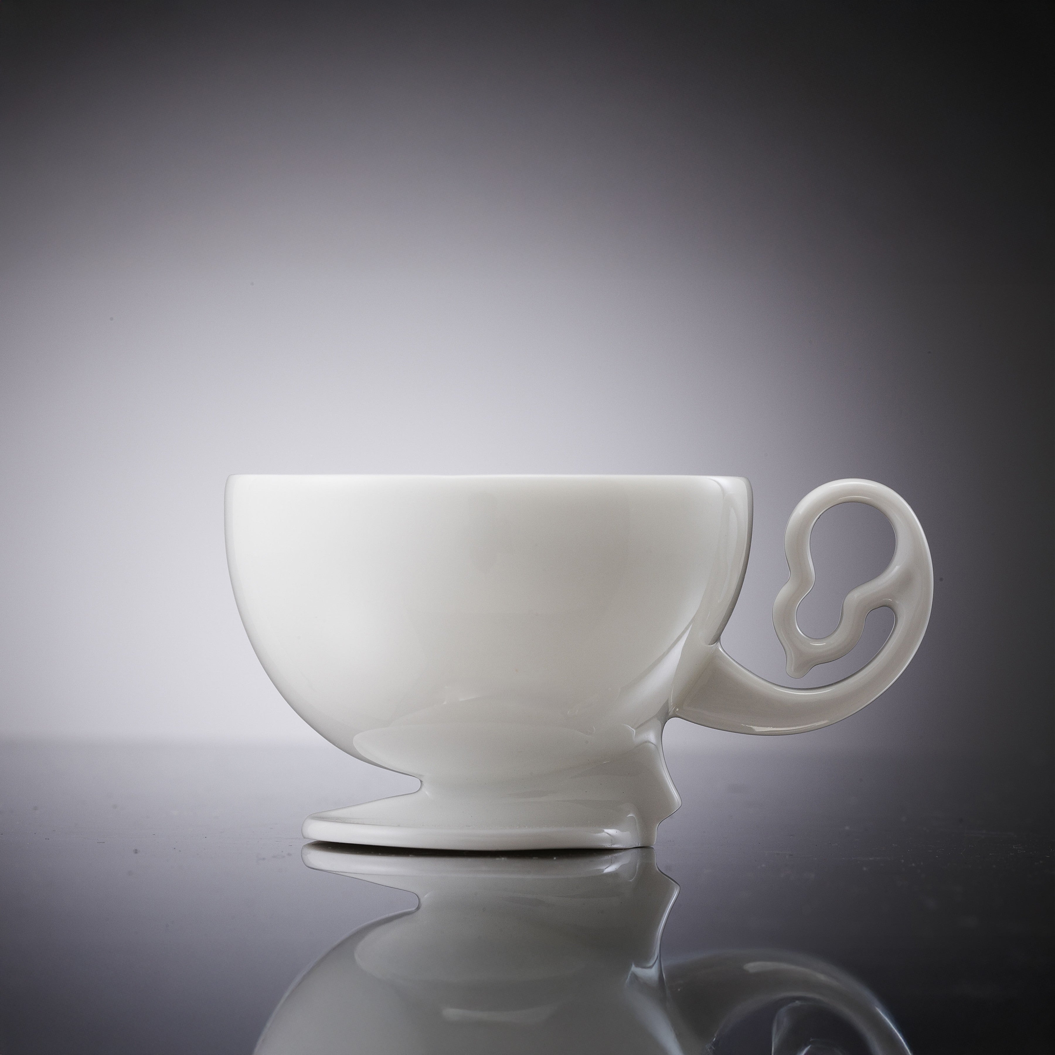 八方新氣 瓷器 對杯 送禮 葫蘆 把手 白色