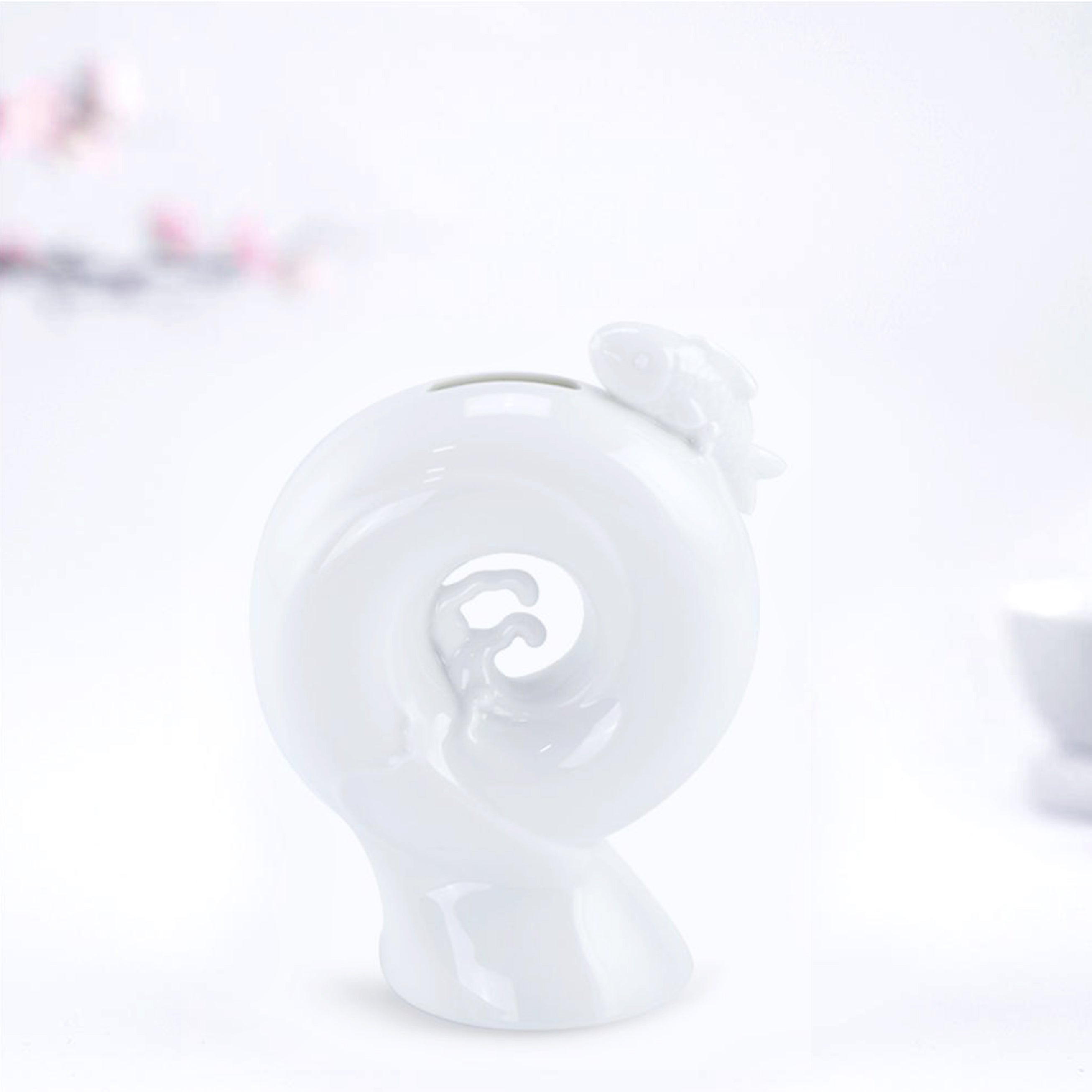 八方新氣 蒸蒸日上 存錢筒 瓷器 擺飾 禮物 白瓷