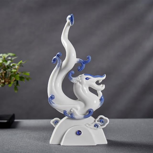 八方新氣 如意如龍 瓷偶 瓷器 生肖擺飾 印璽 印章 白瓷 禮物