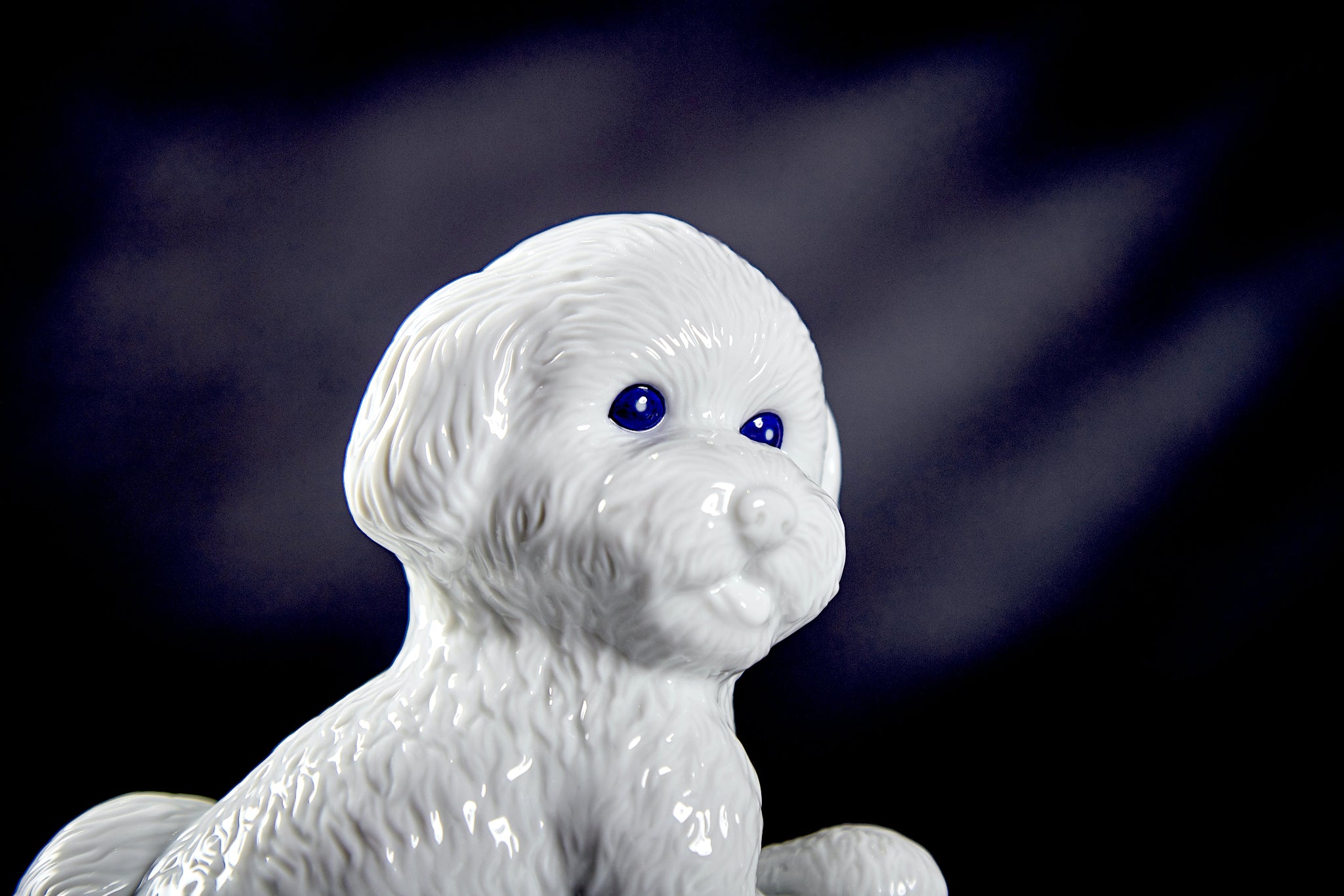 八方新氣 生肖狗 喜旺圓滿 瓷偶 瓷器 擺飾 白瓷 禮物 藍