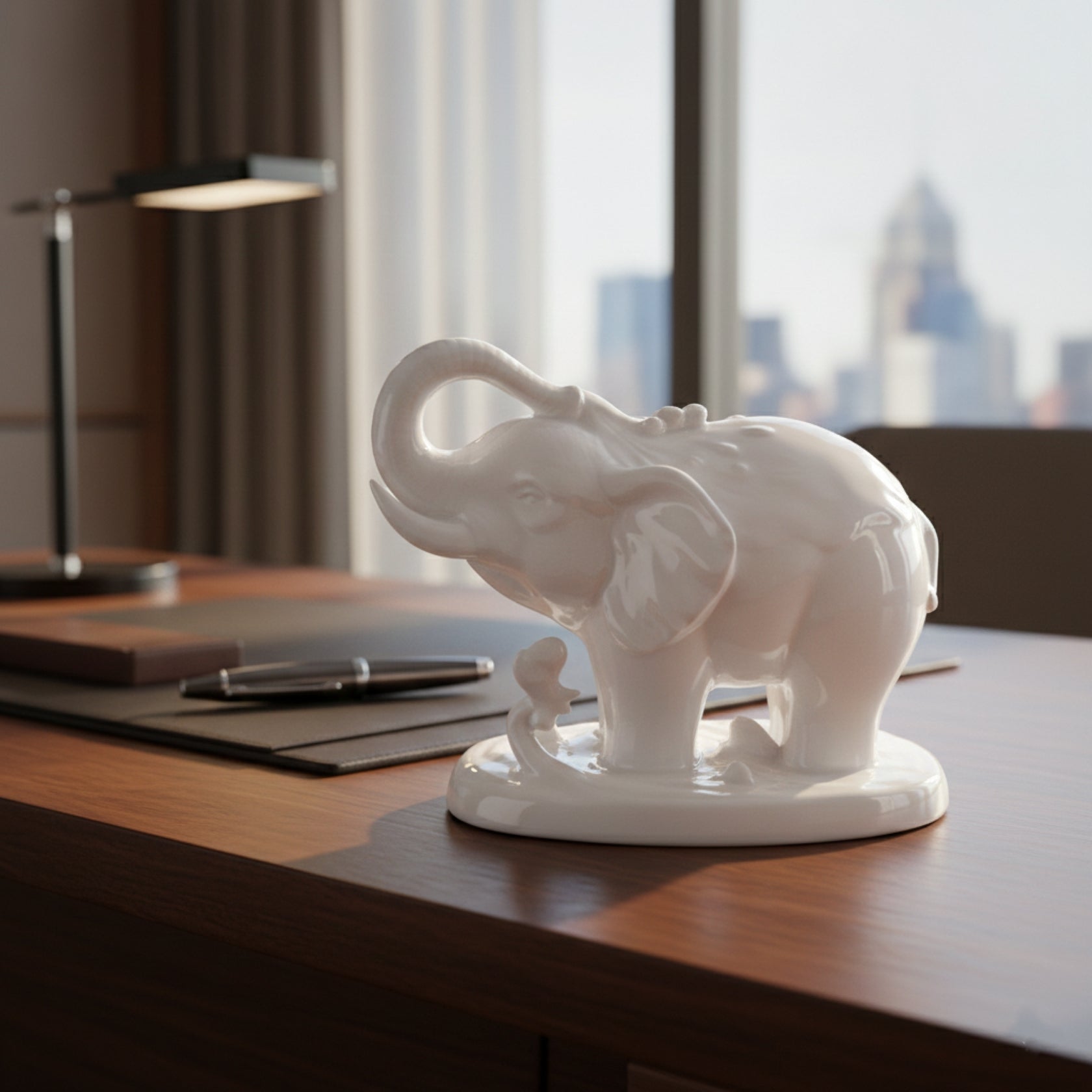 八方新氣 大象 欣欣向榮 瓷偶 瓷器 擺飾 白瓷 禮物 居家生活