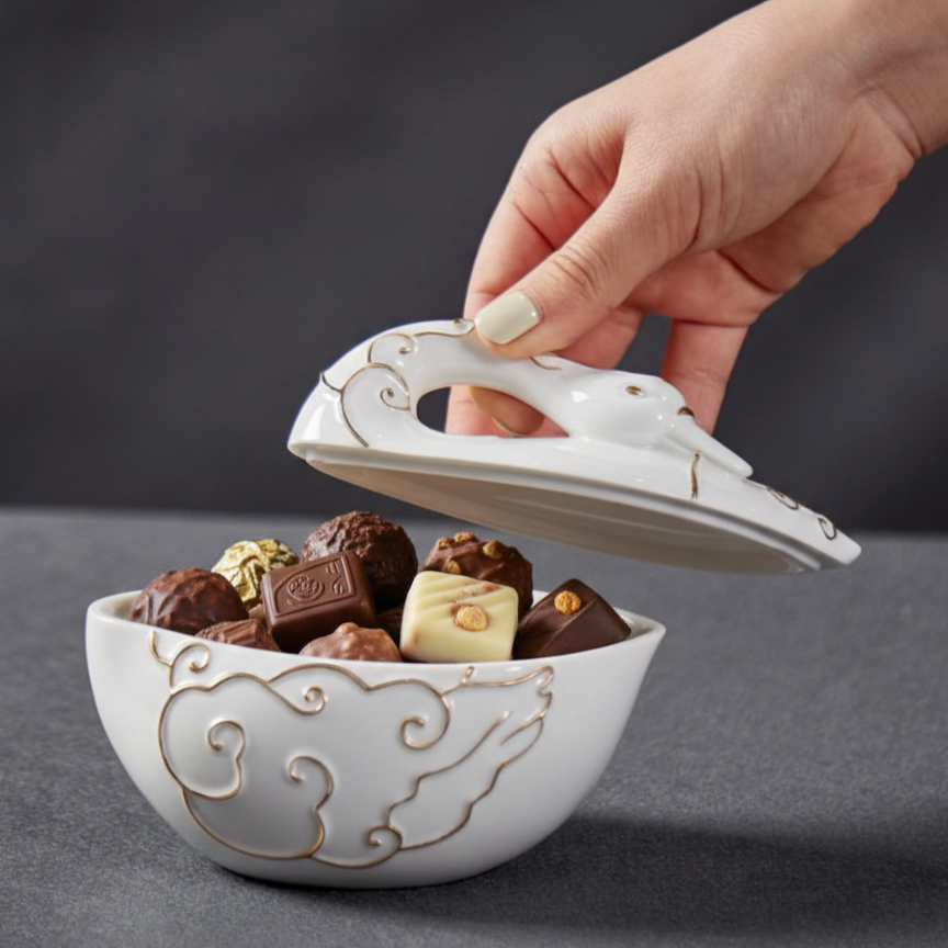 白瓷天鵝盒《珍愛》,兼具收納功能與象徵意義的當代瓷作