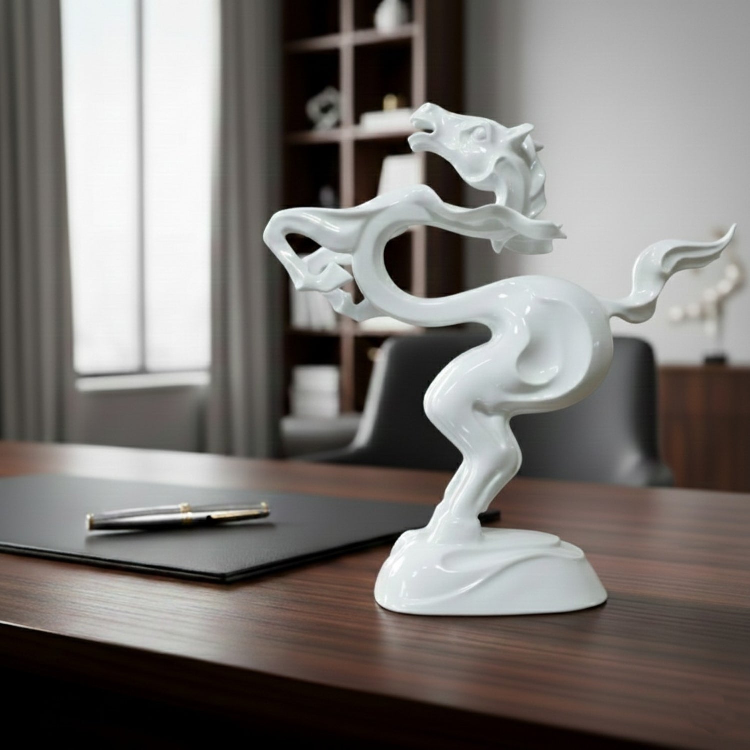 躍馬中原 馬年生肖 居家生活 白瓷藝術 居家擺飾 八方新氣 王俠軍 限量