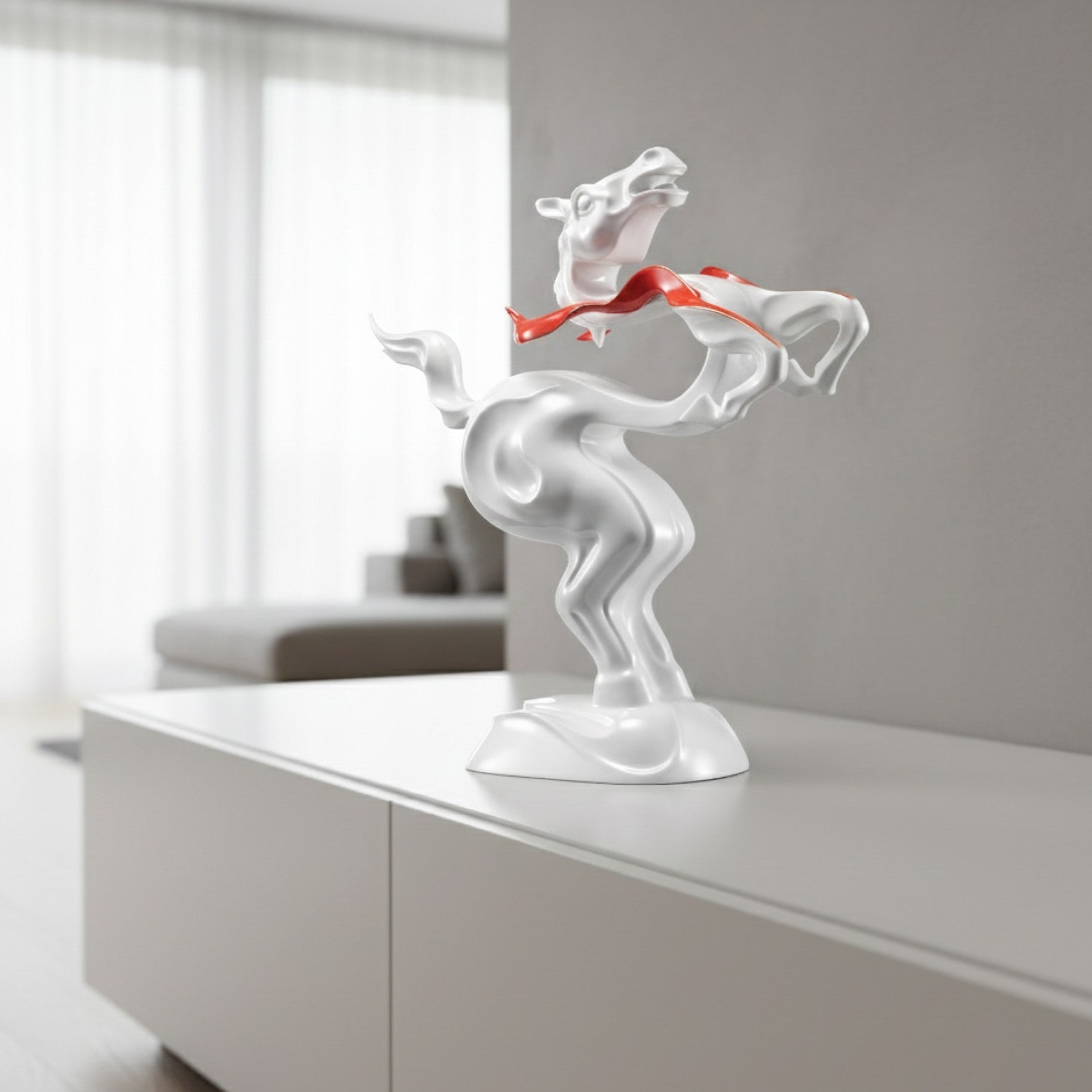 躍馬中原 馬年生肖 居家生活 白瓷藝術 居家擺飾 八方新氣 王俠軍 限量