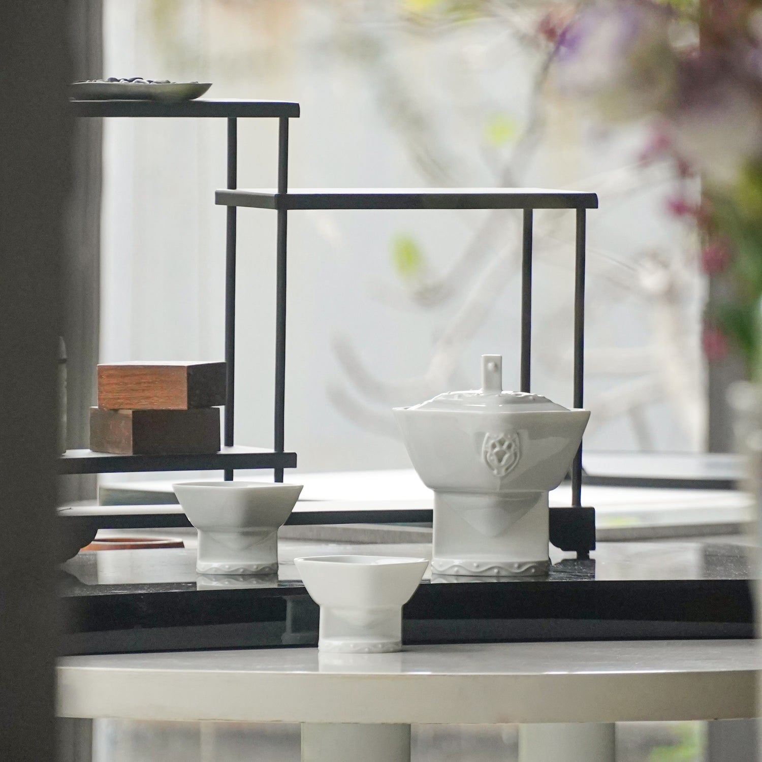 八方新氣 花祭 陶瓷 茶杯 蓋杯 瓷器 白瓷 咖啡杯 造形杯