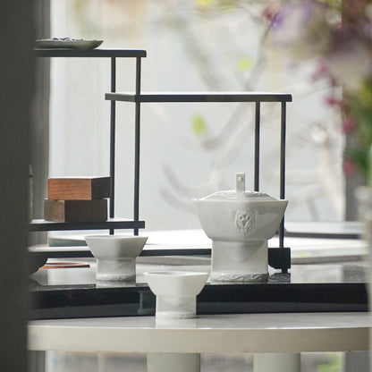 八方新氣 花祭 陶瓷 茶杯 蓋杯 瓷器 白瓷 咖啡杯 造形杯