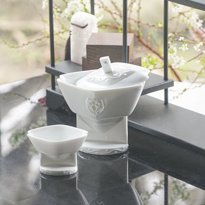 八方新氣 花祭 陶瓷 茶杯 蓋杯 瓷器 白瓷 咖啡杯 造形杯