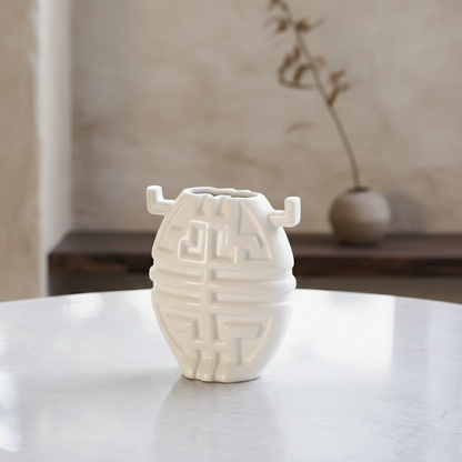 享壽 小瓶 白瓷 家飾品 居家生活 八方新氣 花瓶 藝術造形