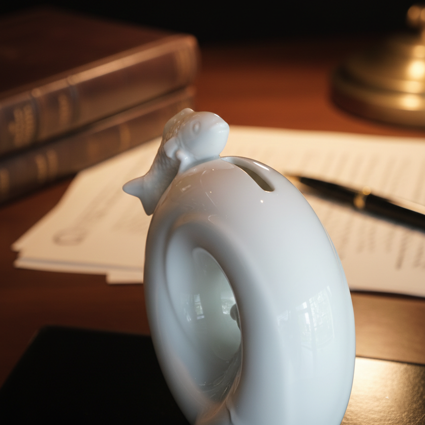 蒸蒸日上 存錢筒 八方新氣 白瓷 居家生活 辦公擺飾
