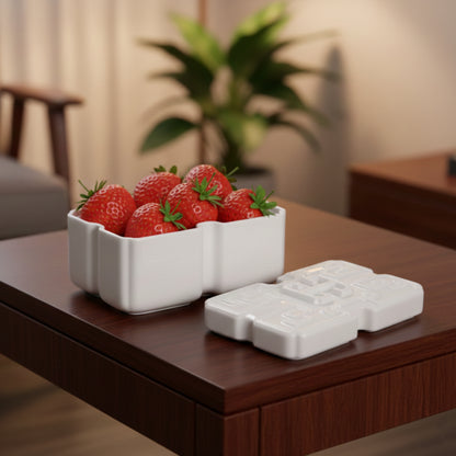 吉壽年年瓷盒開蓋展示—可作為首飾盒、果盒或居家典雅擺設的多功能藝術瓷器