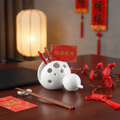 福滿乾坤 居家生活 白瓷 藝術擺飾 八方新氣 辦公桌擺飾