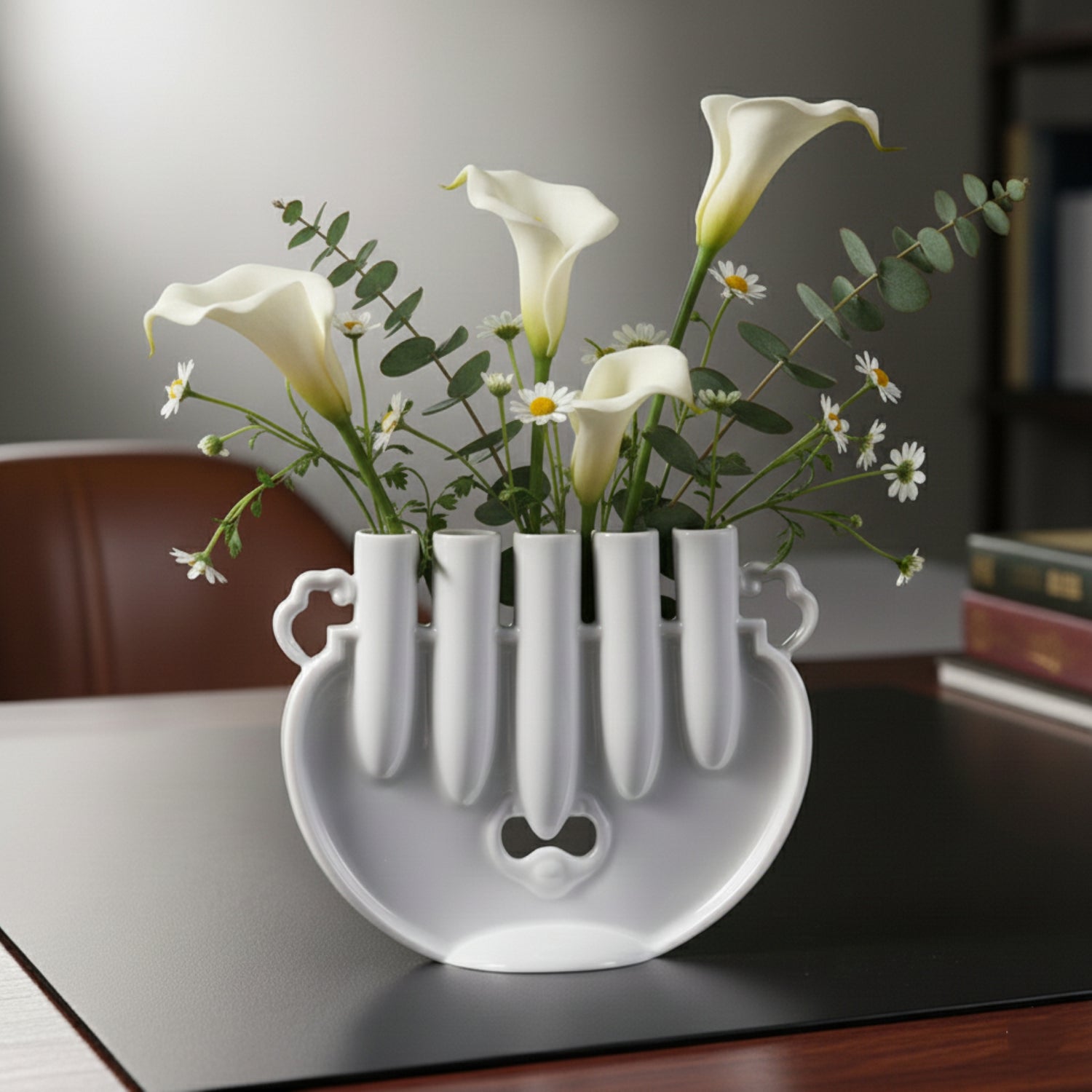 八方新氣 筆筒 五福 花架 花瓶 花器 造形花瓶 家居生活 辦公擺飾