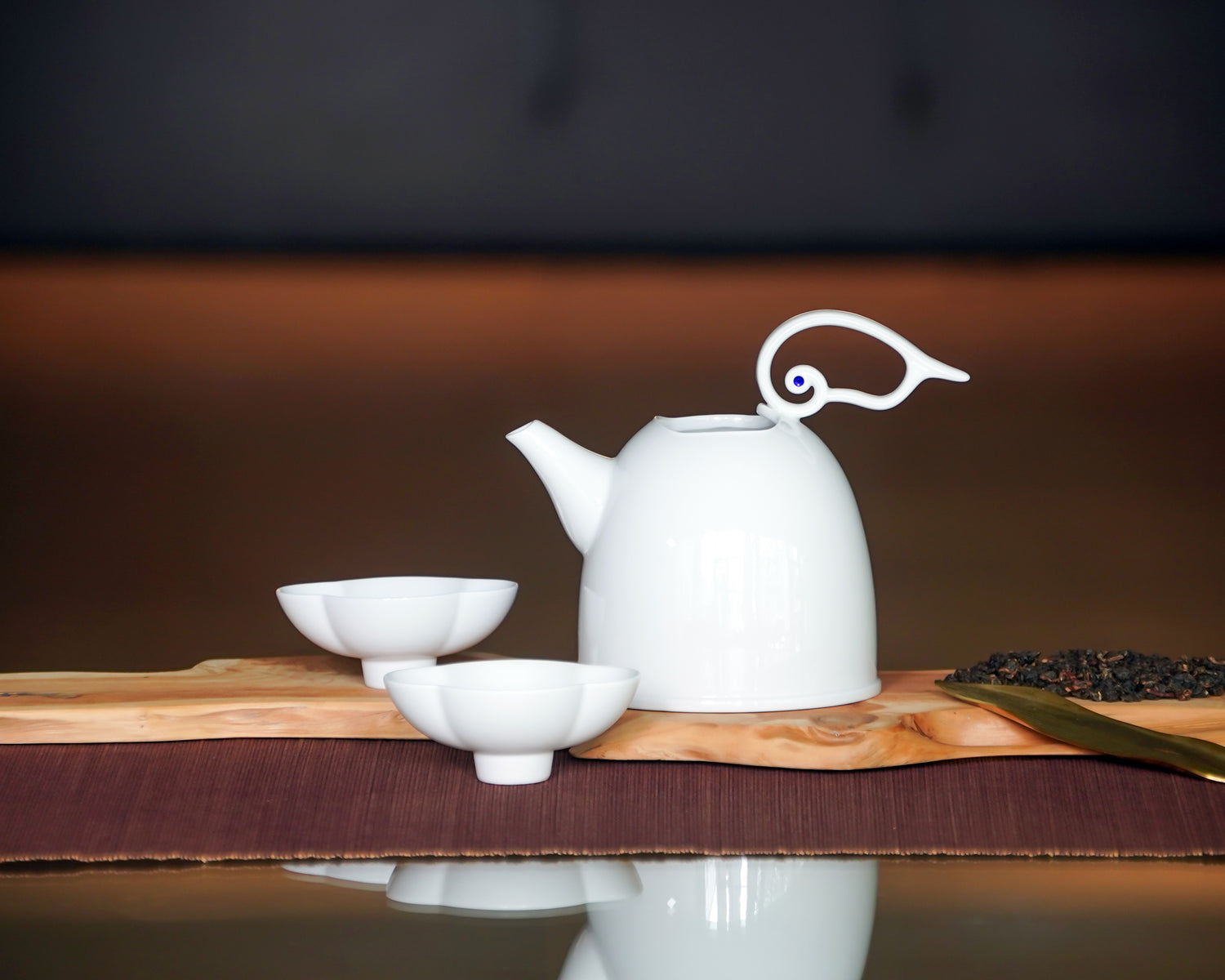 雲享壺杯組擺拍｜中秋茶席禮盒設計｜高端藝術瓷器送禮收藏