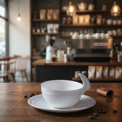 風水 八方新氣 杯盤組 白瓷 造形杯組 咖啡杯
