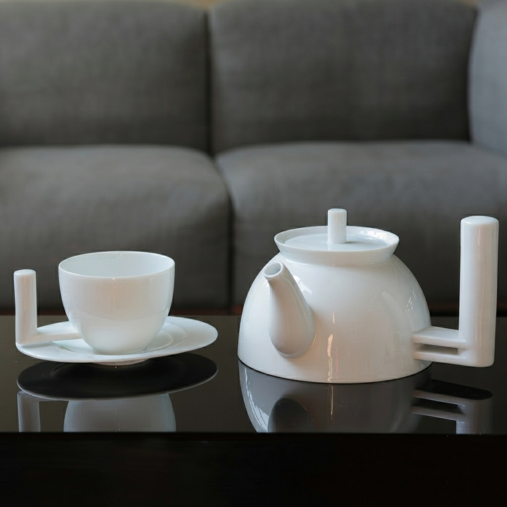 八方新氣 靜思 咖啡杯 茶杯 瓷器 杯子 亮面 白色 茶具 茶器 把手 造形杯 杯子款式