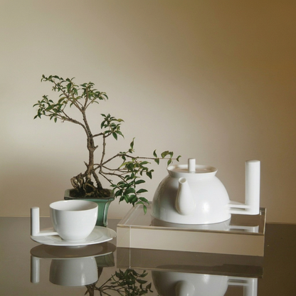 八方新氣 靜思 咖啡杯 茶杯 瓷器 杯子 亮面 白色 茶具 茶器 造形杯 藝術杯 杯子款式